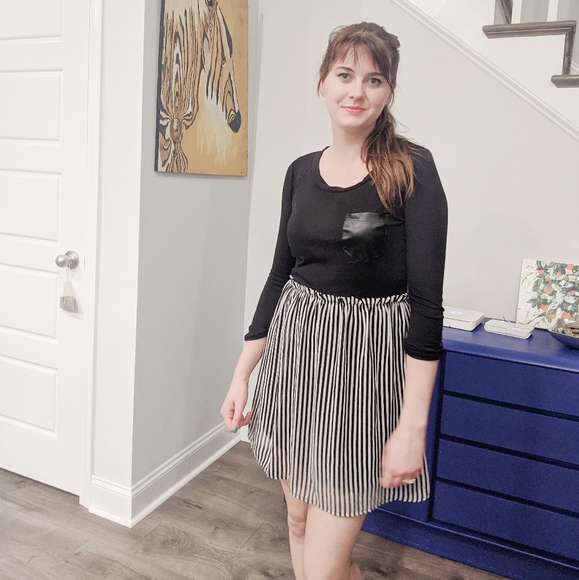 Accidentally In Love Dresses & Skirts - $$$ Accidentally In Love black strip mini dress